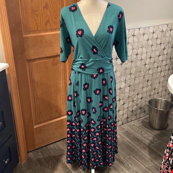 Boden Dresses & Skirts - Green Blue and pink flowered Boden dress